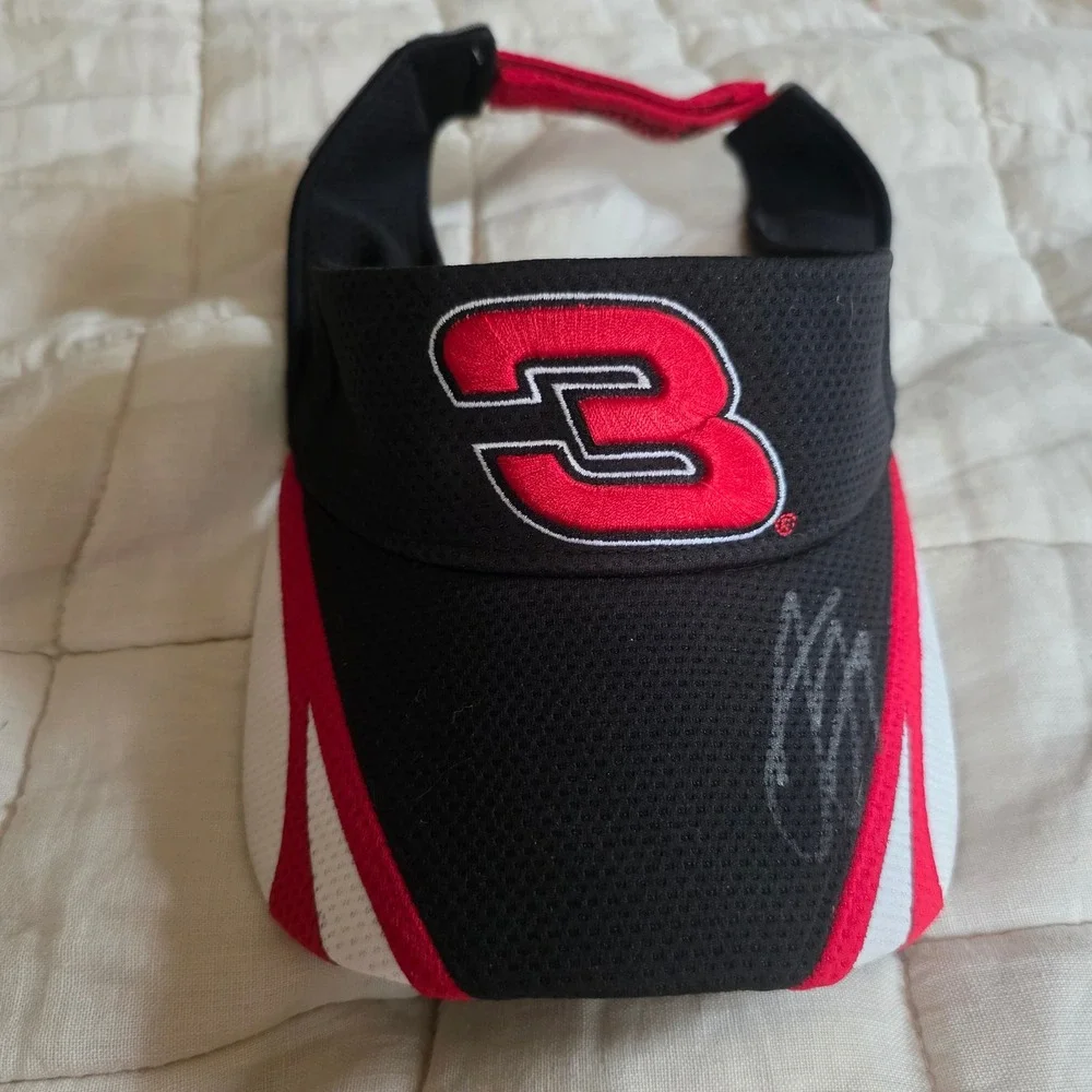 New Era NASCAR Visor Austin Dillon 3 Black Red OSFM NWT Signed Racing Hat
